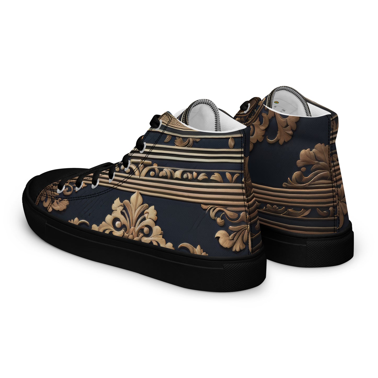 Tapestry, high top canvas shoes