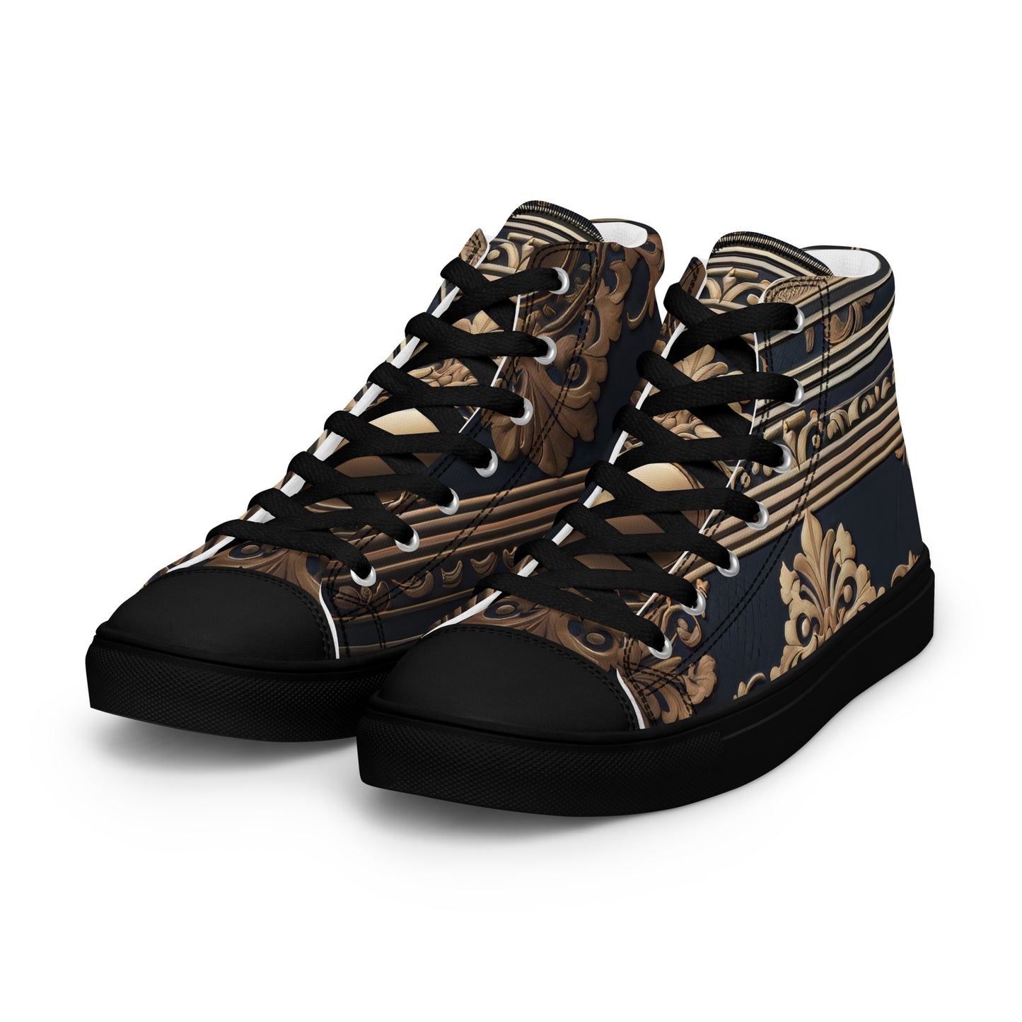 Tapestry, high top canvas shoes