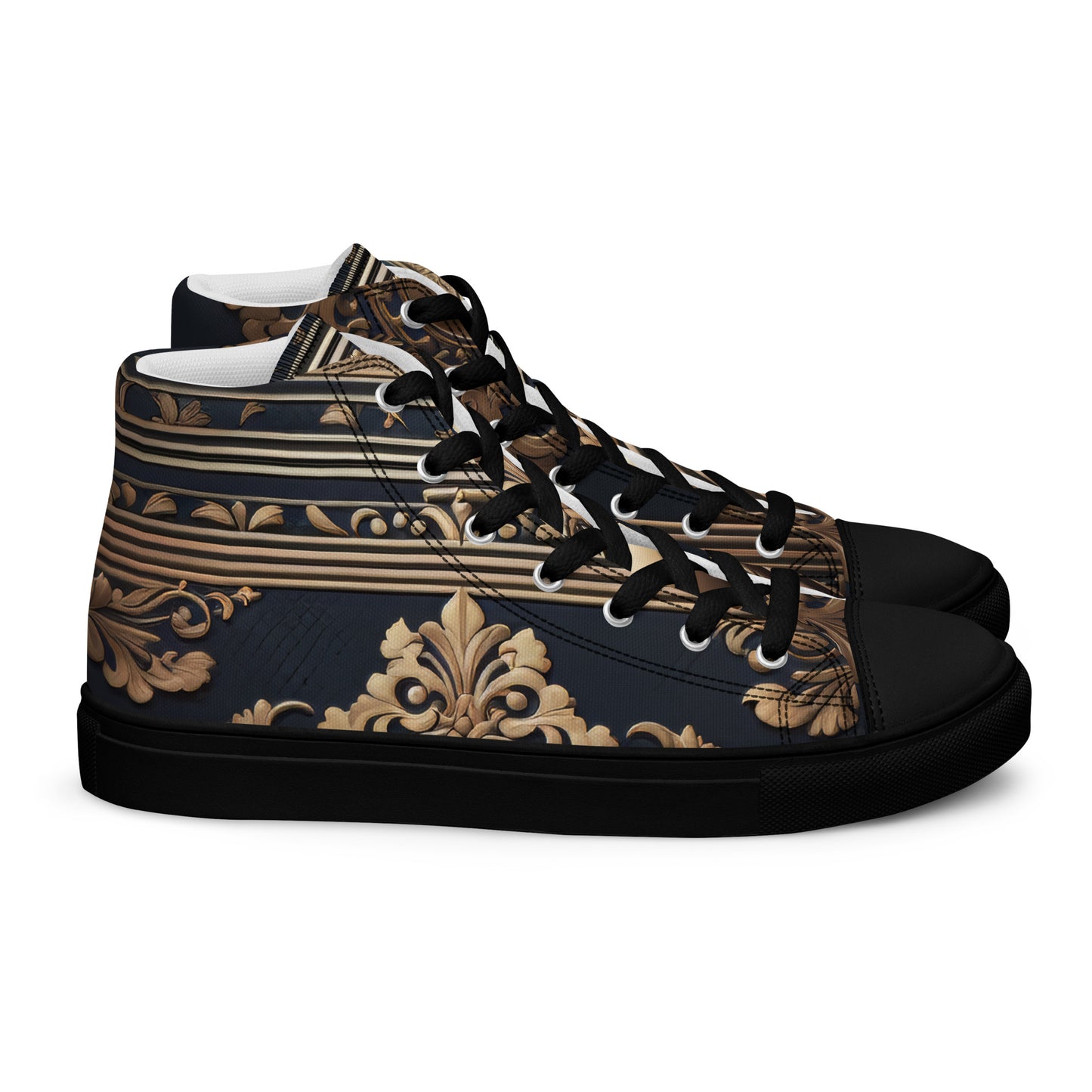 Tapestry, high top canvas shoes