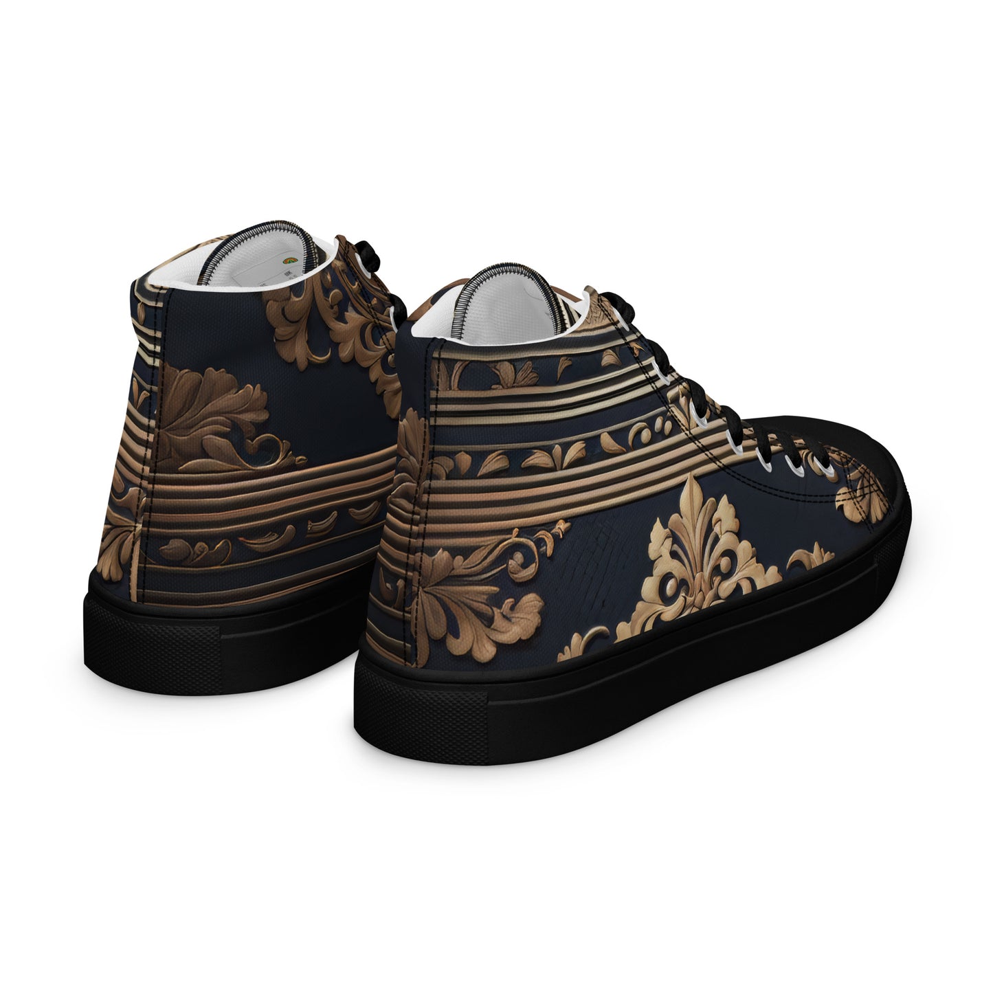 Tapestry, high top canvas shoes