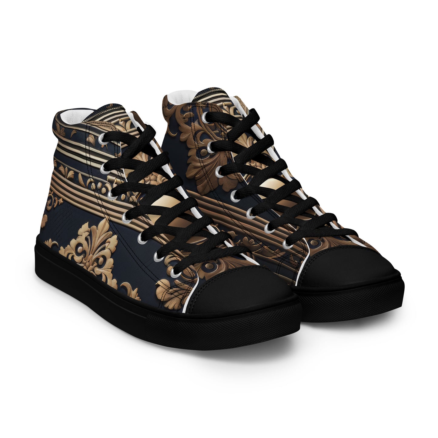 Tapestry, high top canvas shoes