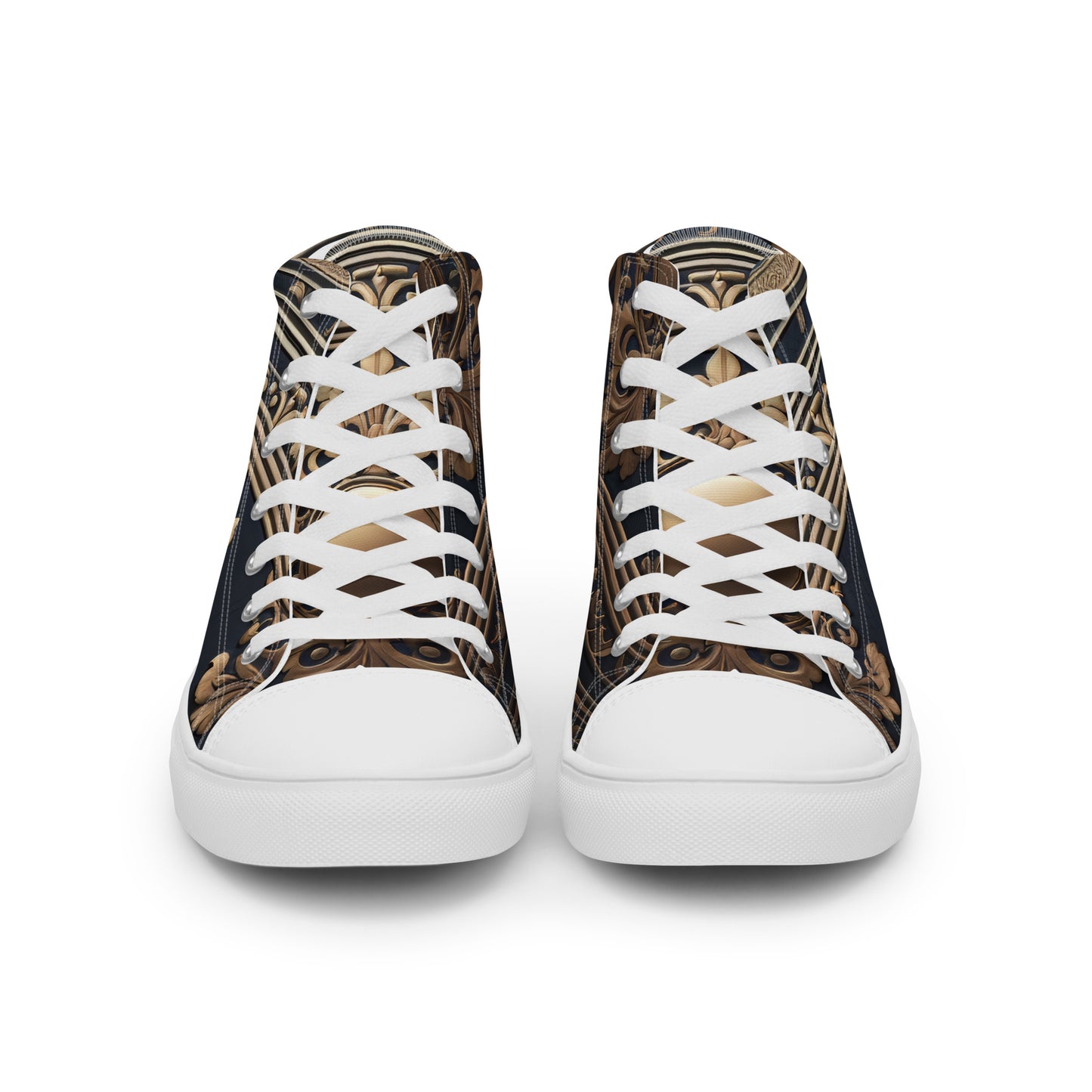 Tapestry, high top canvas shoes