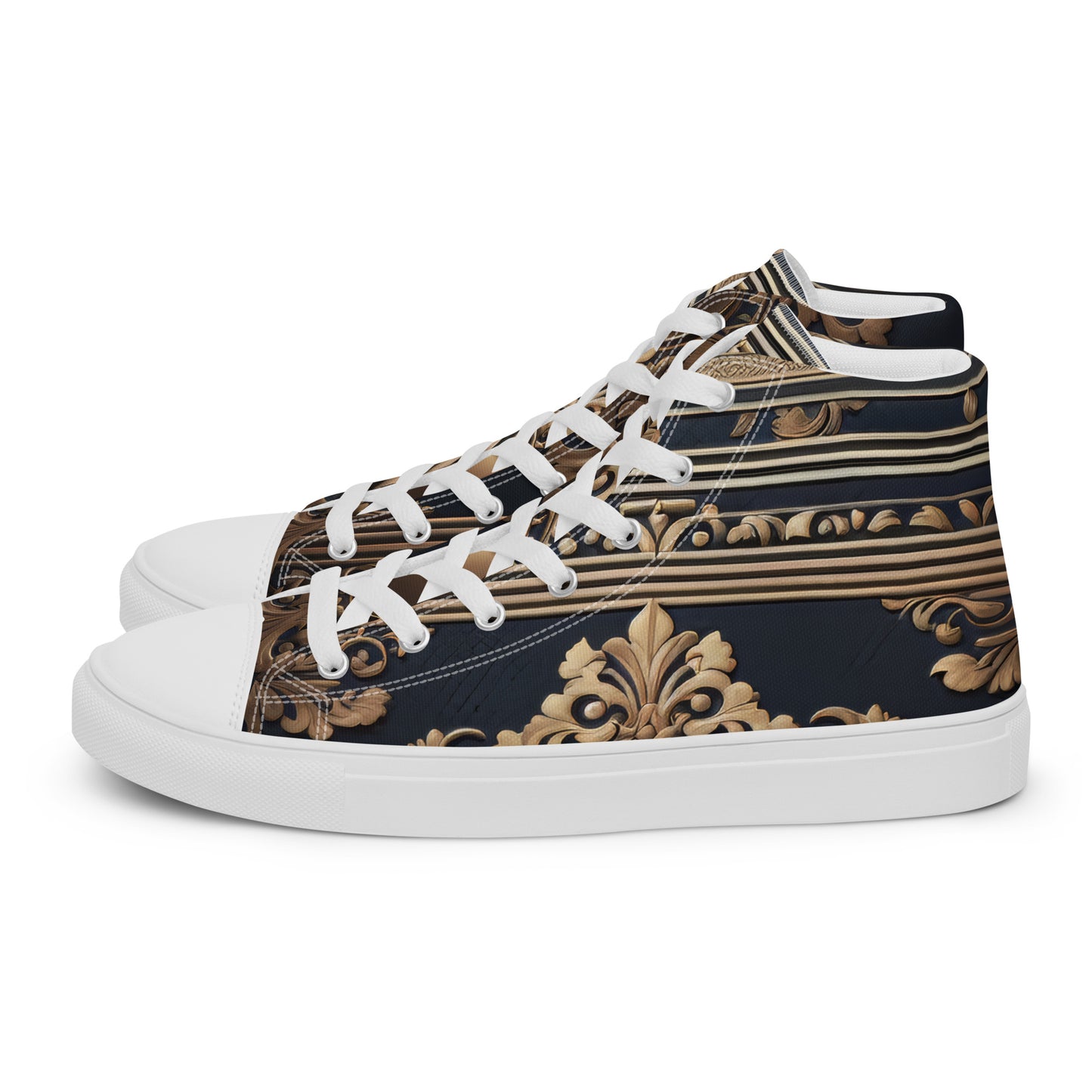 Tapestry, high top canvas shoes