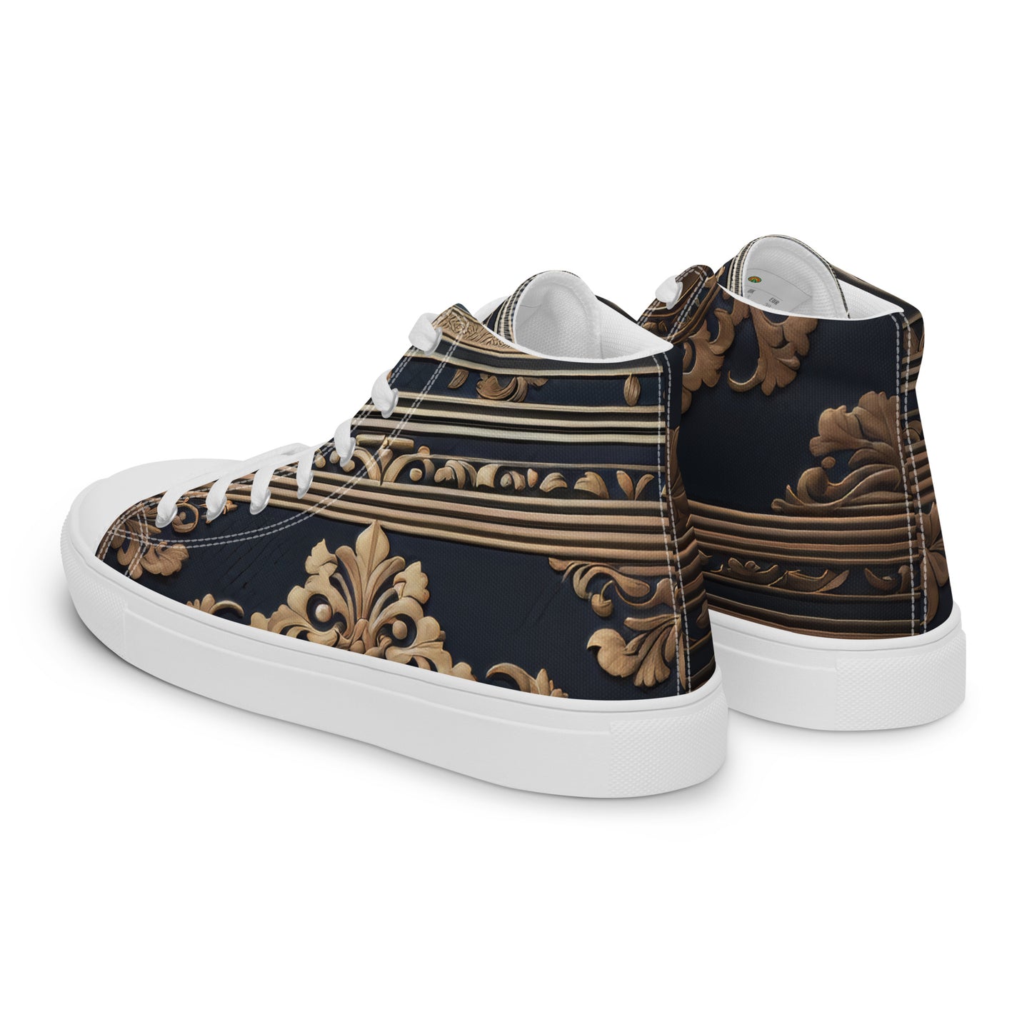 Tapestry, high top canvas shoes