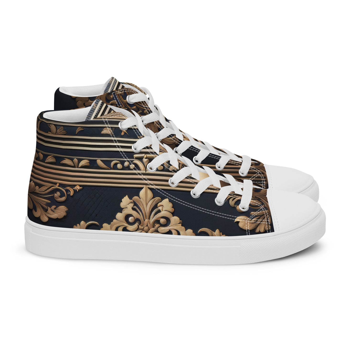 Tapestry, high top canvas shoes