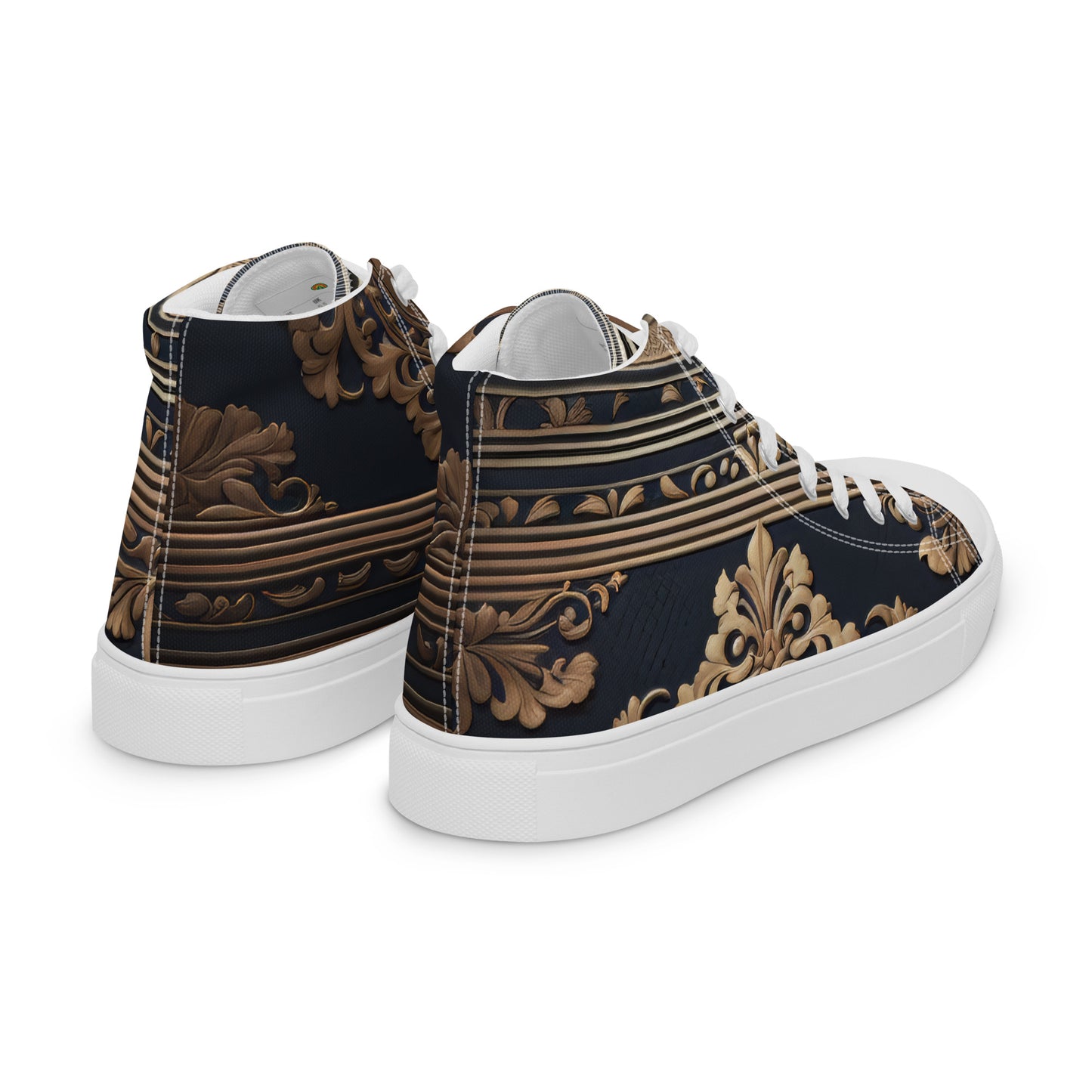 Tapestry, high top canvas shoes