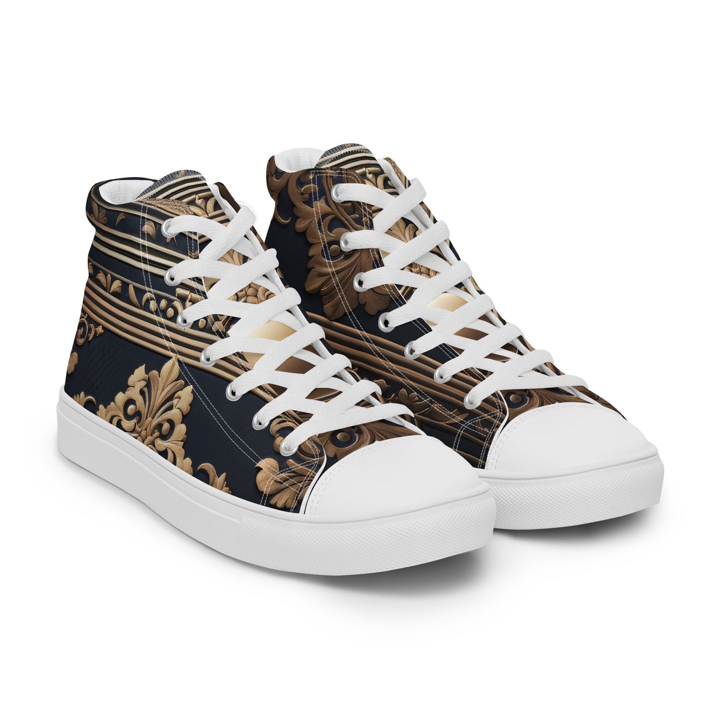 Tapestry, high top canvas shoes